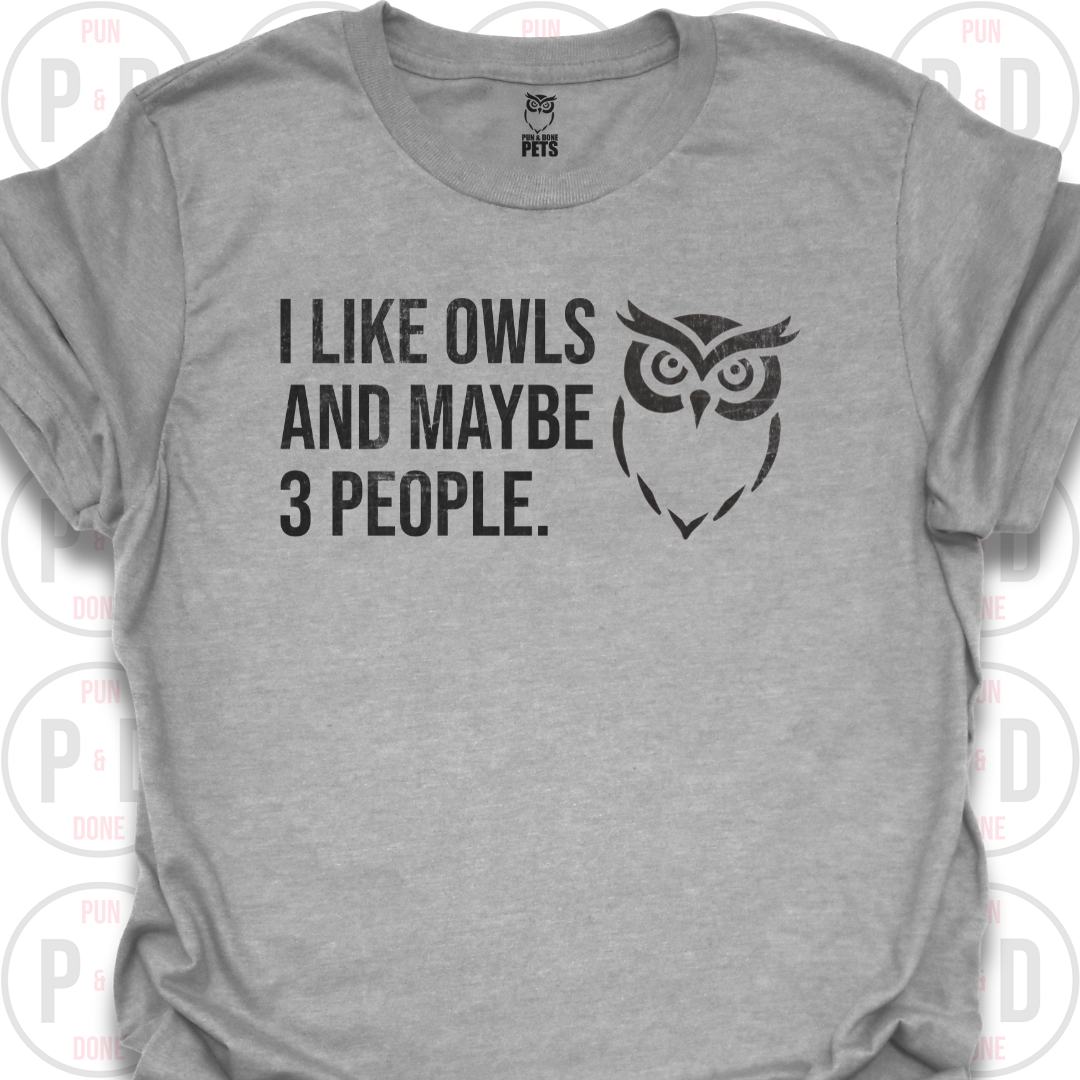 Owls and Maybe 3 People, T-Shirt (Distressed)