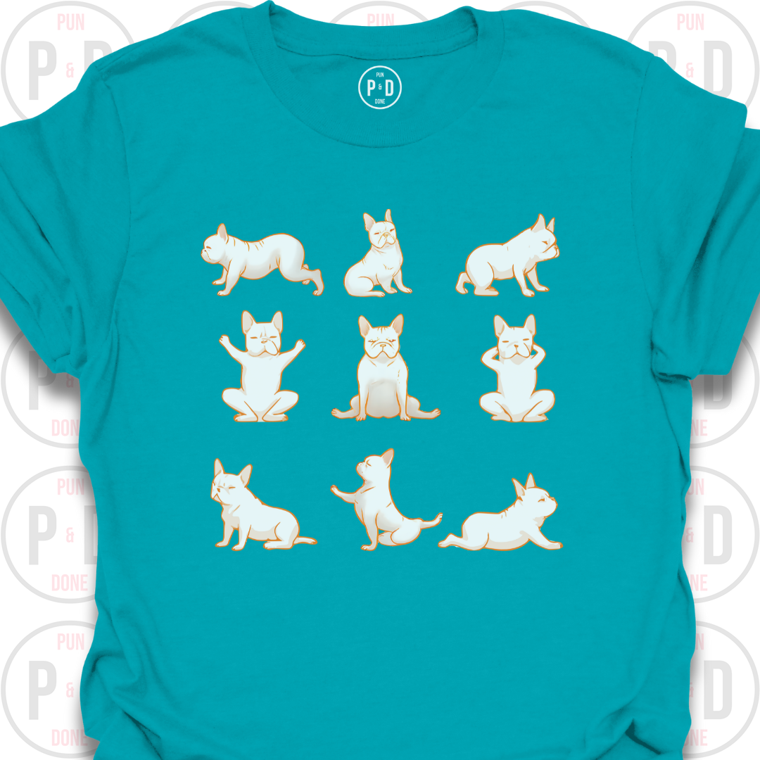 Yoga Frenchie, T-Shirt