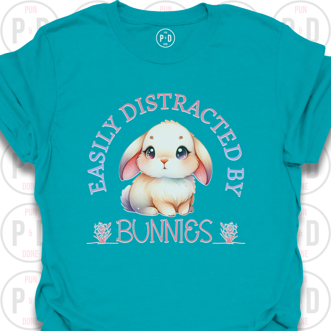 Easily Distracted by Bunnies, T-Shirt