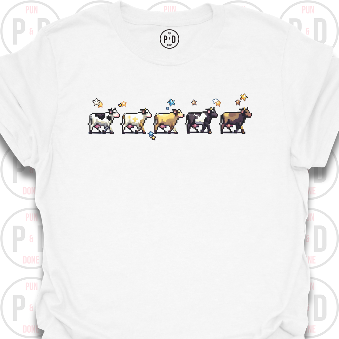 8-Bit Cows, T-Shirt
