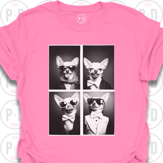 Retro Photobooth Chihuahuas, T-Shirt