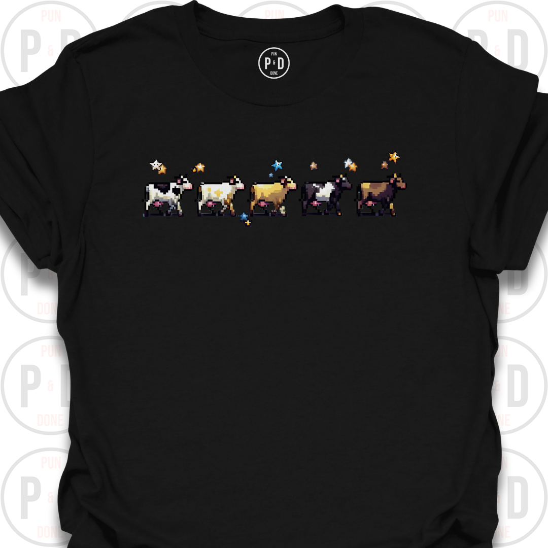 8-Bit Cows, T-Shirt