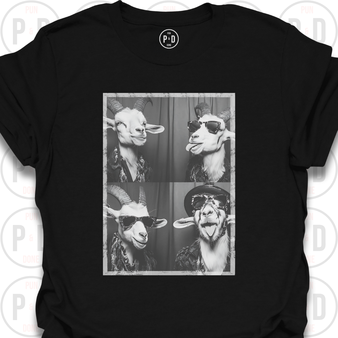 Retro Photobooth Goats, T-Shirt