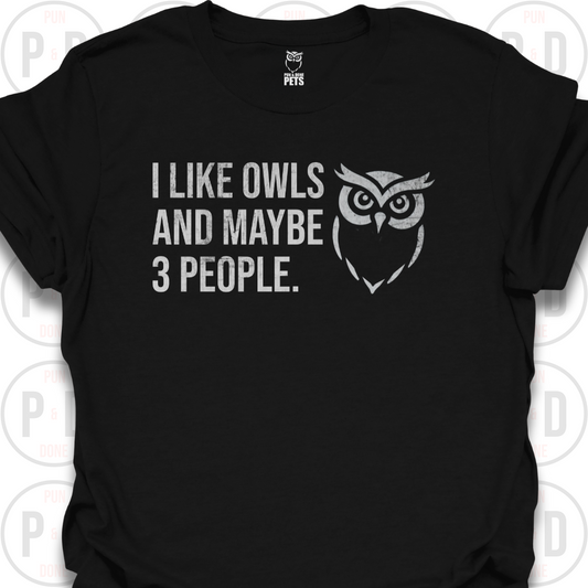 Owls and Maybe 3 People, T-Shirt (Distressed)
