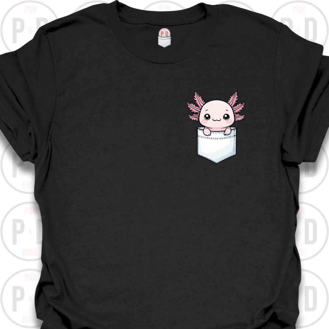 Peek-a-Boo Pocket, Axolotl, T-Shirt