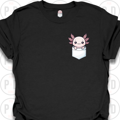 Peek-a-Boo Pocket, Axolotl, T-Shirt
