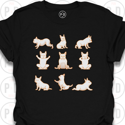 Yoga Frenchie, T-Shirt