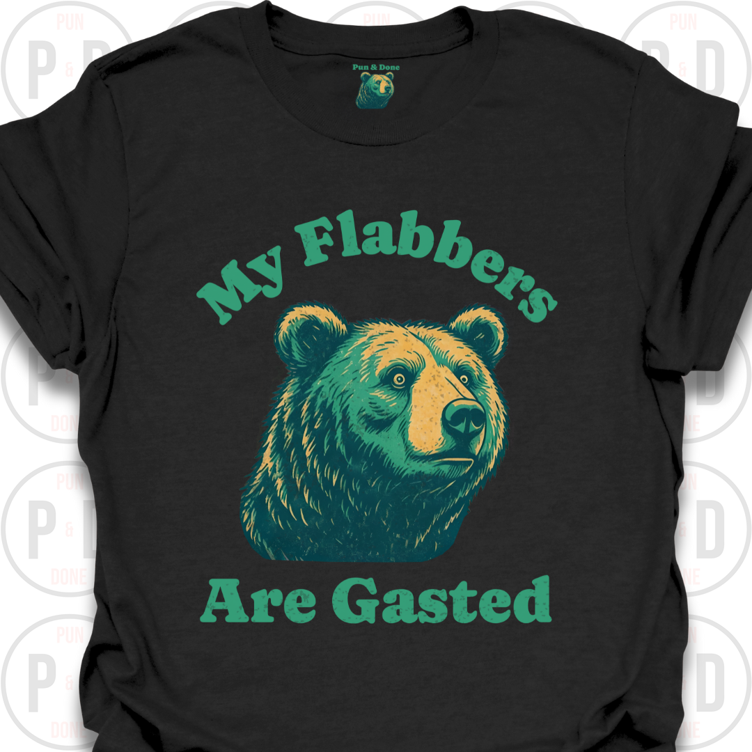 My Flabbers Are Gasted, Bear, T-Shirt (Distressed)