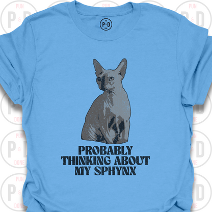 Probably Thinking About My Sphynx, T-Shirt