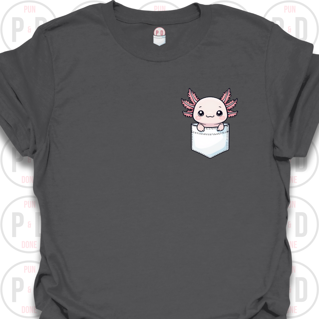 Peek-a-Boo Pocket, Axolotl, T-Shirt