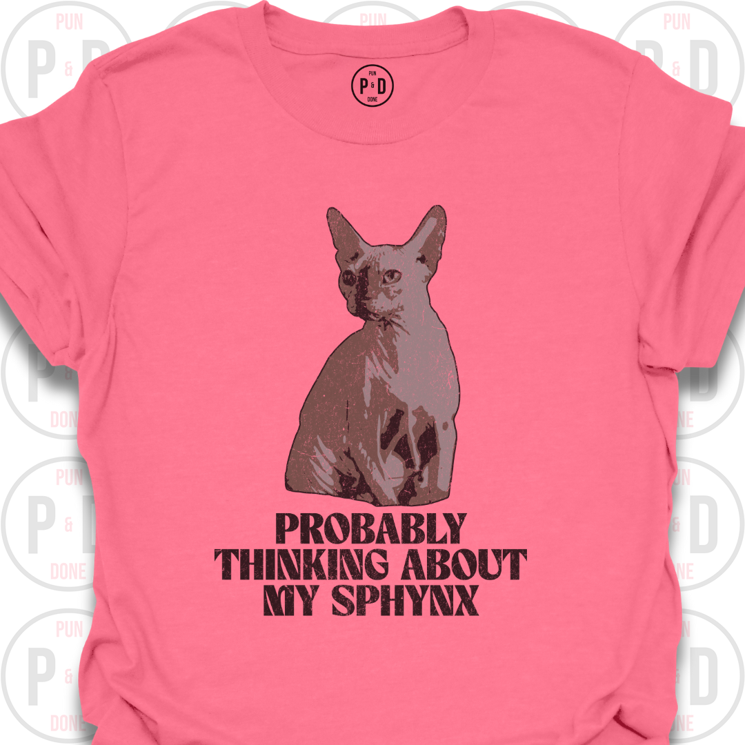 Probably Thinking About My Sphynx, T-Shirt