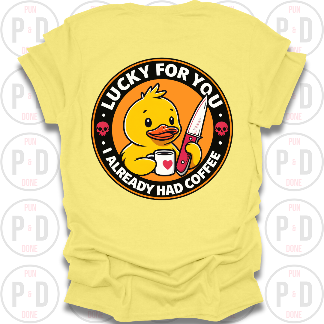 Lucky For You, Duck, T-Shirt (Front/Back)