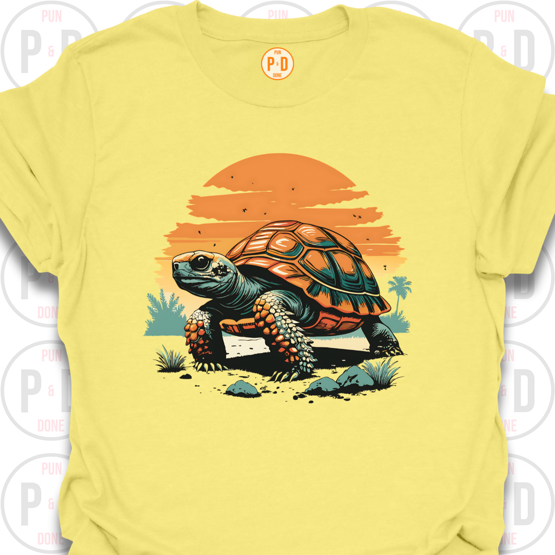 Tortoise Retro Sunset, T-Shirt