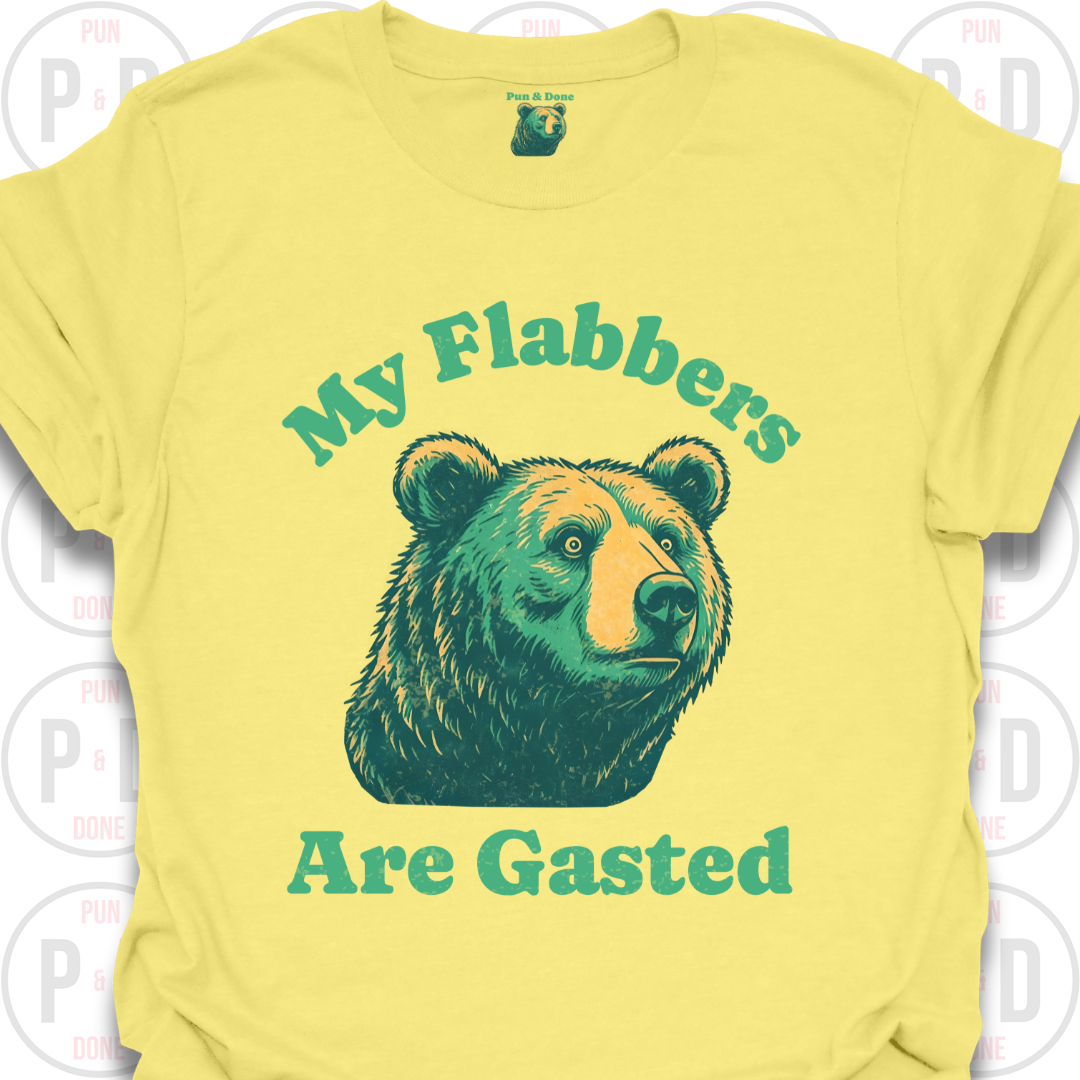 My Flabbers Are Gasted, Bear, T-Shirt (Distressed)