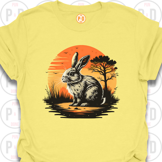 Rabbit Retro Sunset, T-Shirt