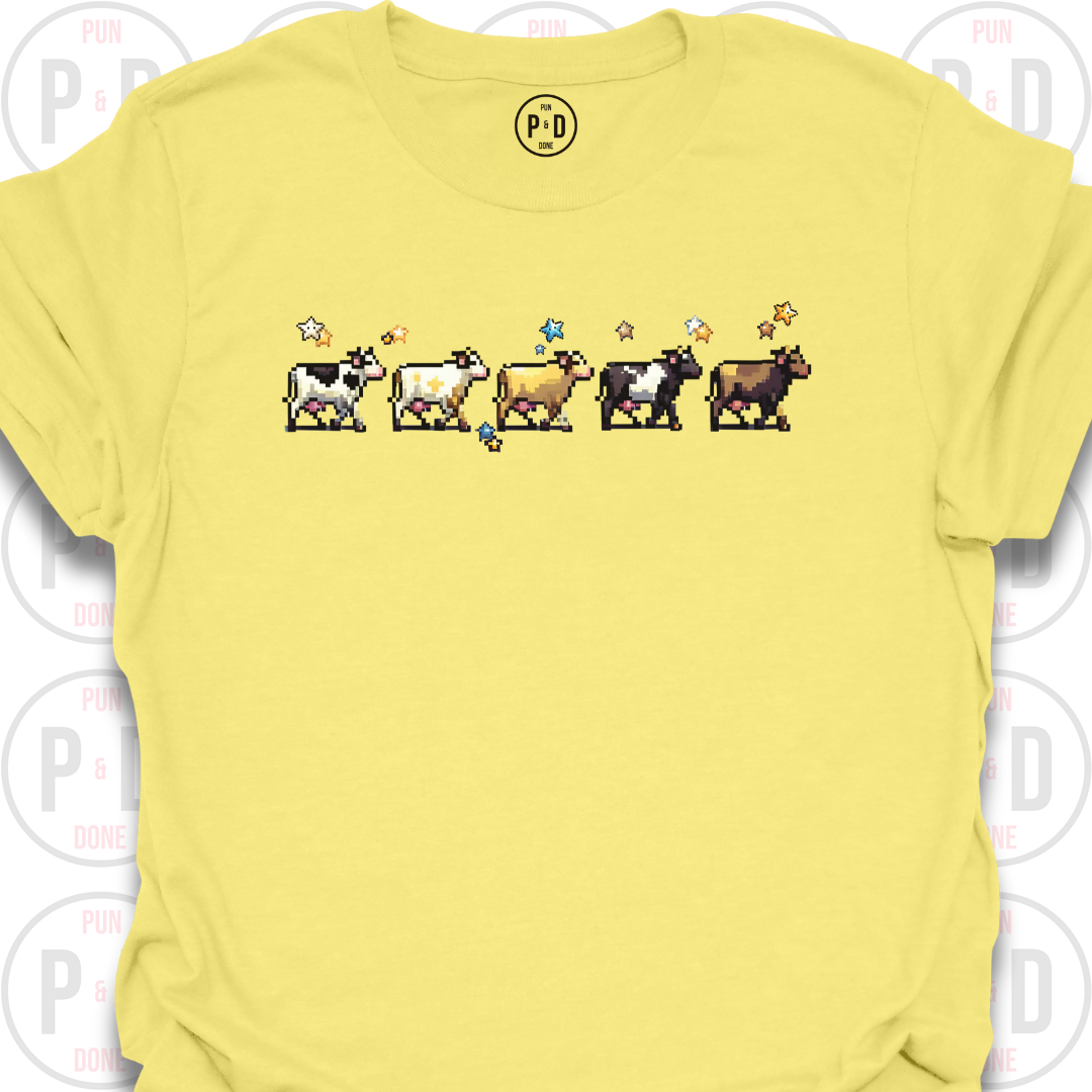 8-Bit Cows, T-Shirt
