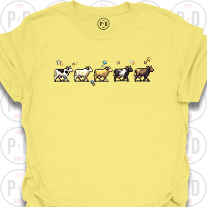 8-Bit Cows, T-Shirt