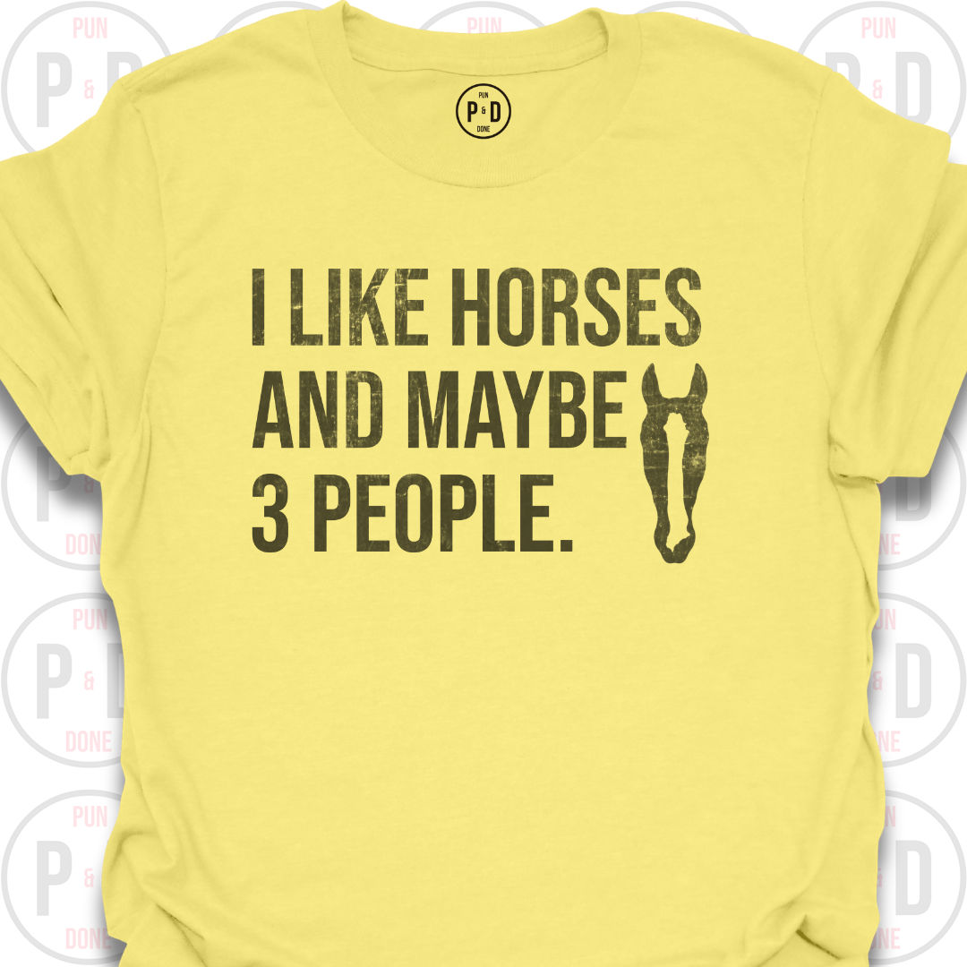 Horses and Maybe 3 People, 2D, T-Shirt (Distressed)