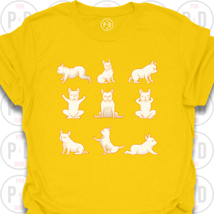 Yoga Frenchie, T-Shirt