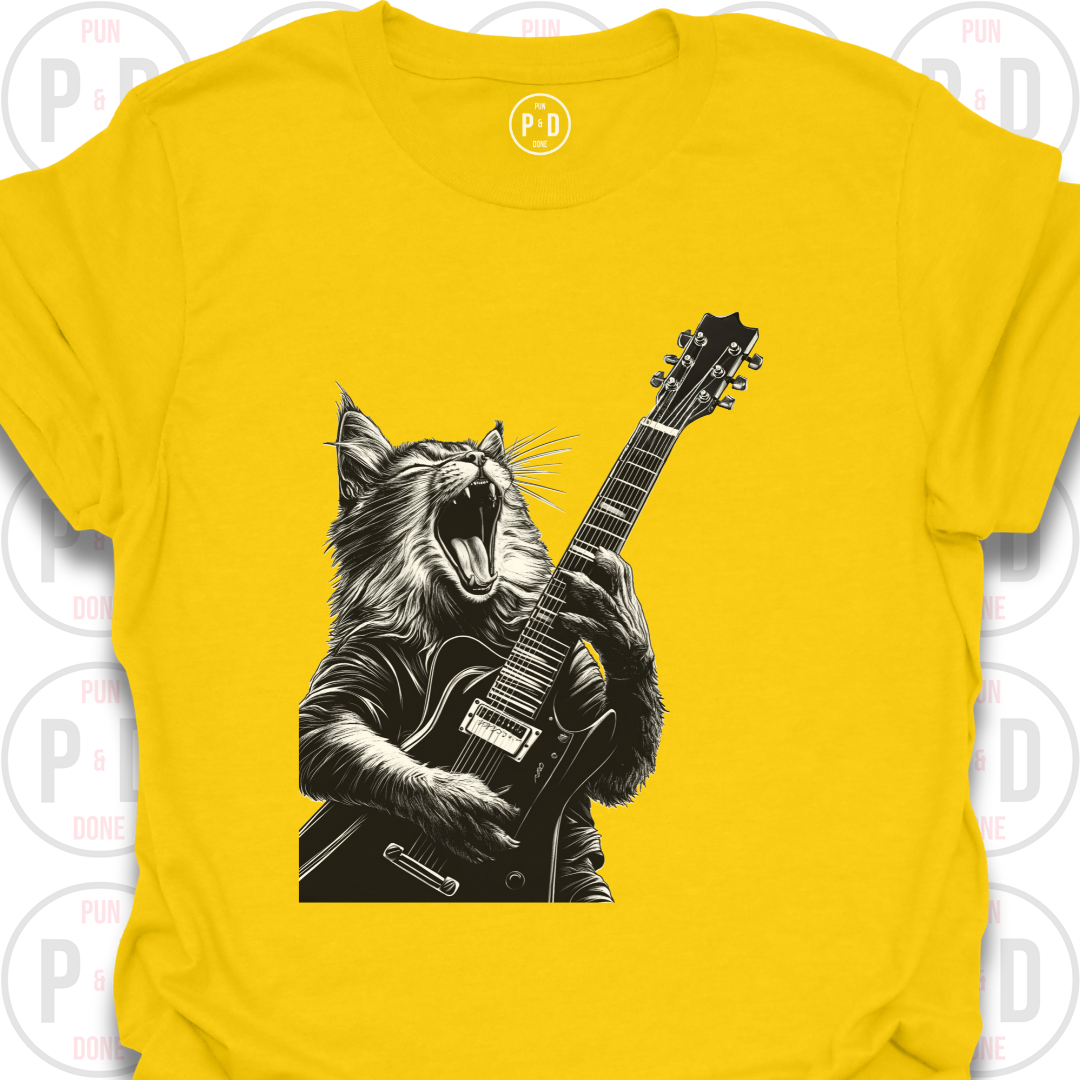 Guitar Hero Cat, T-Shirt