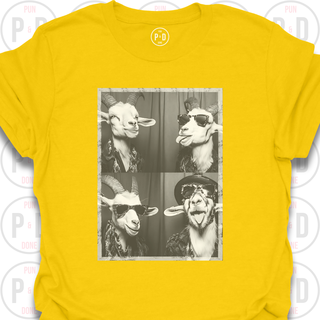 Retro Photobooth Goats, T-Shirt