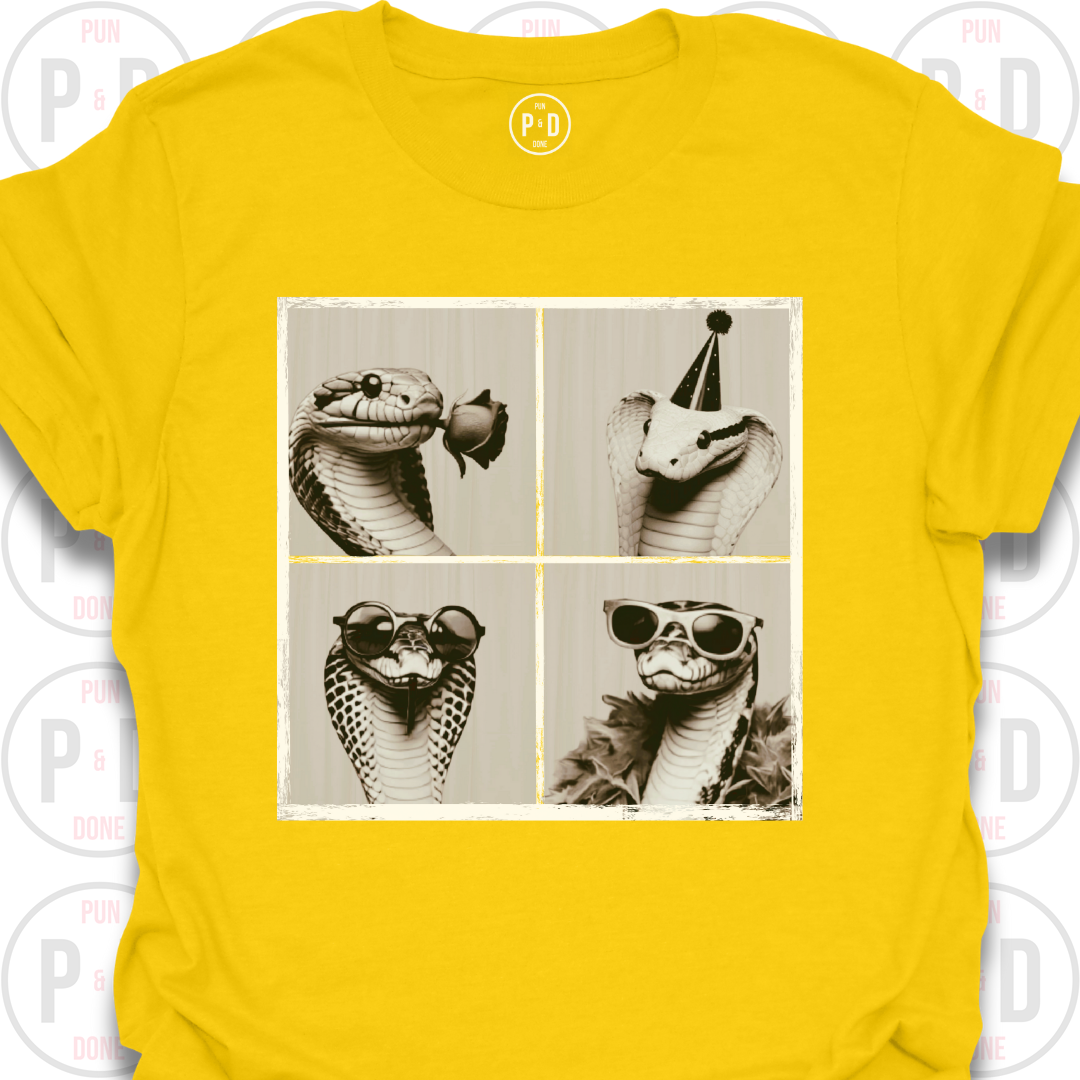 Retro Photobooth Snakes, T-Shirt