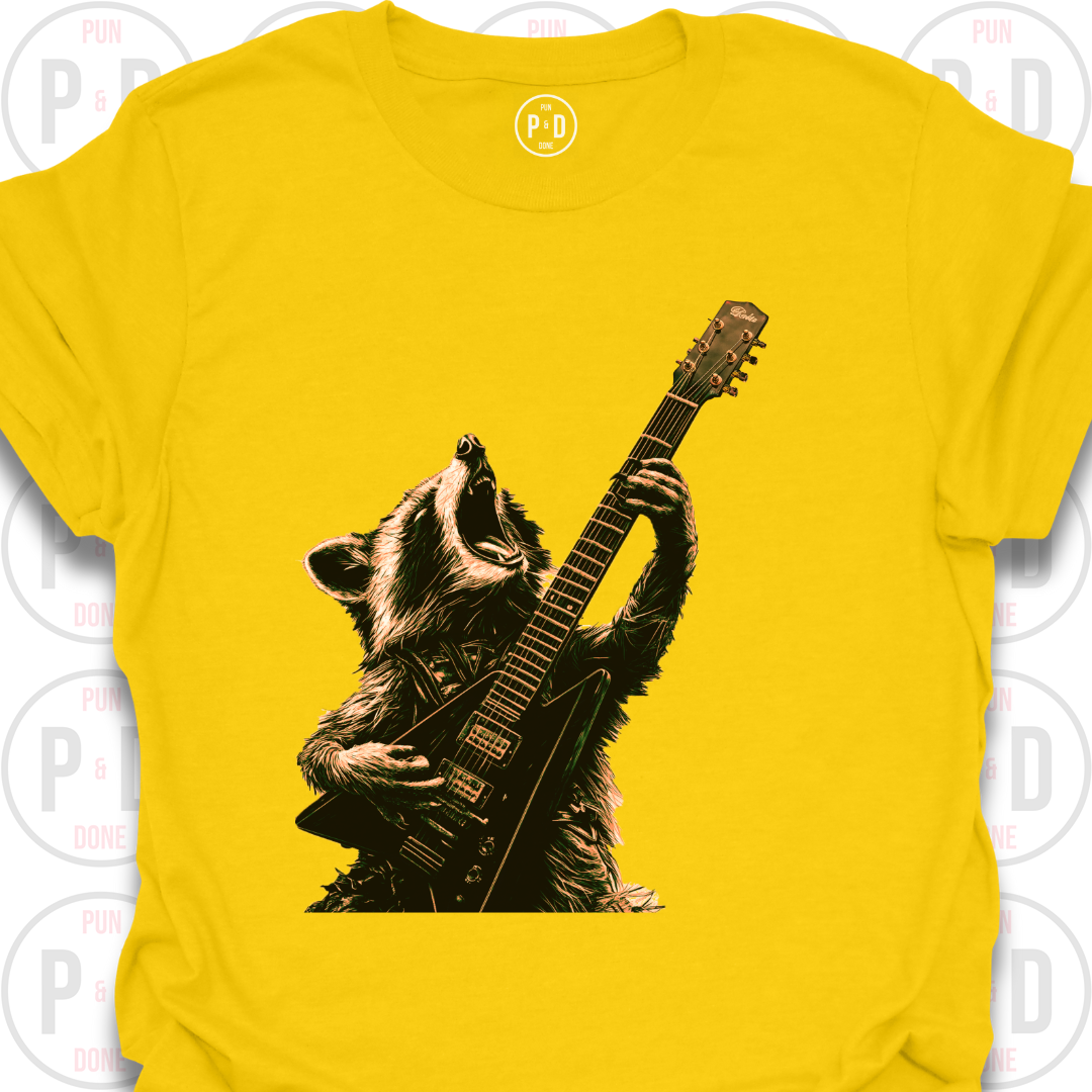 Guitar Hero Raccoon, T-Shirt