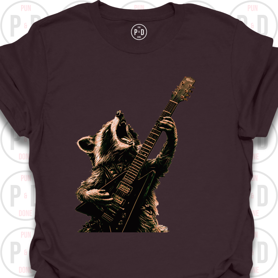 Guitar Hero Raccoon, T-Shirt