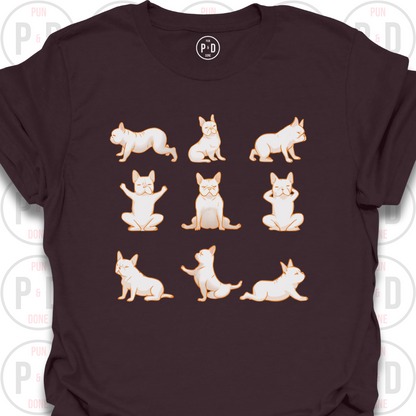Yoga Frenchie, T-Shirt