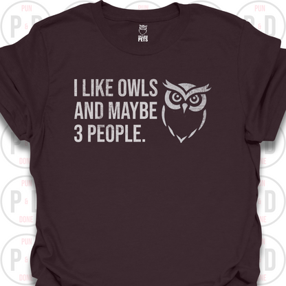 Owls and Maybe 3 People, T-Shirt (Distressed)