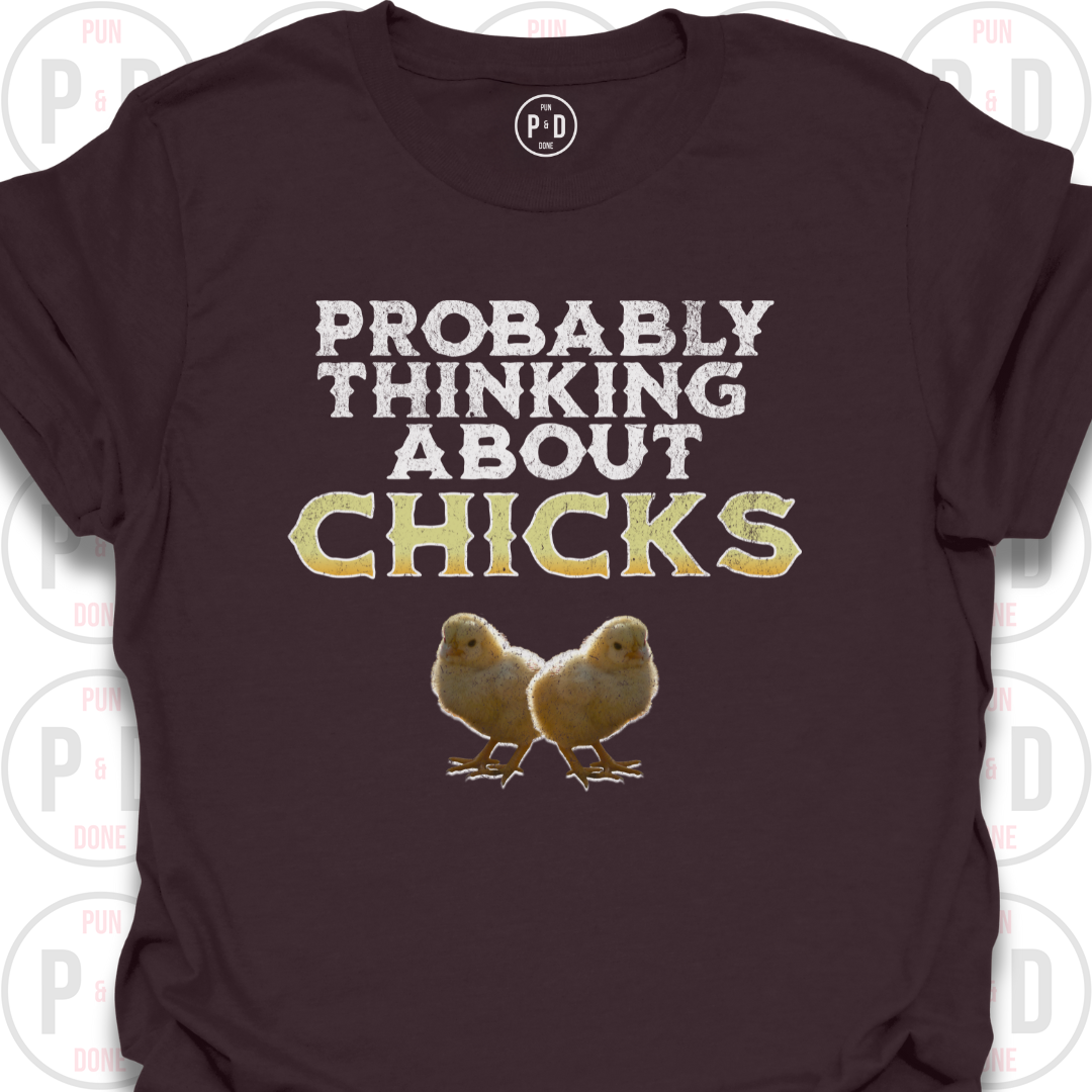 Probably Thinking About Chicks, T-Shirt