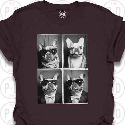 Retro Photobooth Fancy Frenchies, T-Shirt
