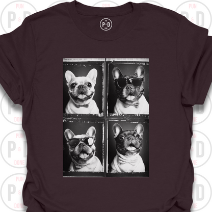 Retro Photobooth Happy Frenchies, T-Shirt