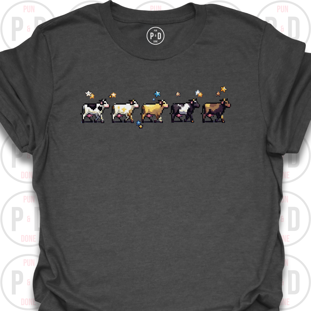8-Bit Cows, T-Shirt