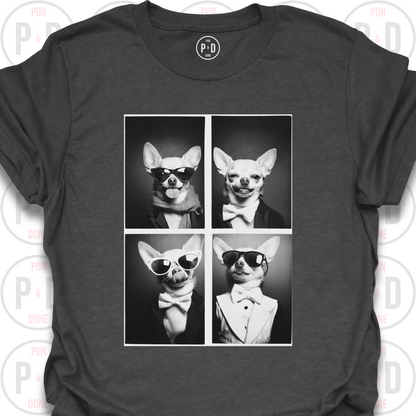 Retro Photobooth Chihuahuas, T-Shirt