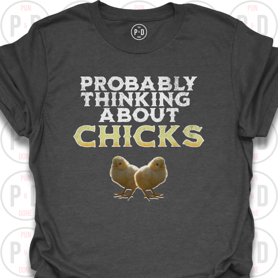 Probably Thinking About Chicks, T-Shirt