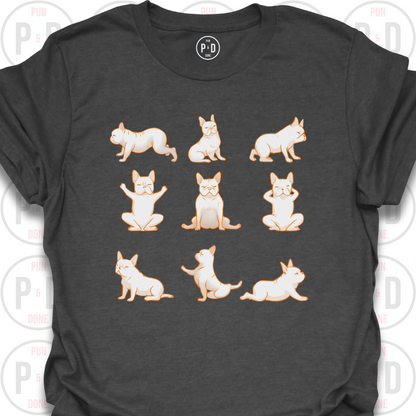 Yoga Frenchie, T-Shirt