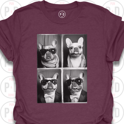 Retro Photobooth Fancy Frenchies, T-Shirt
