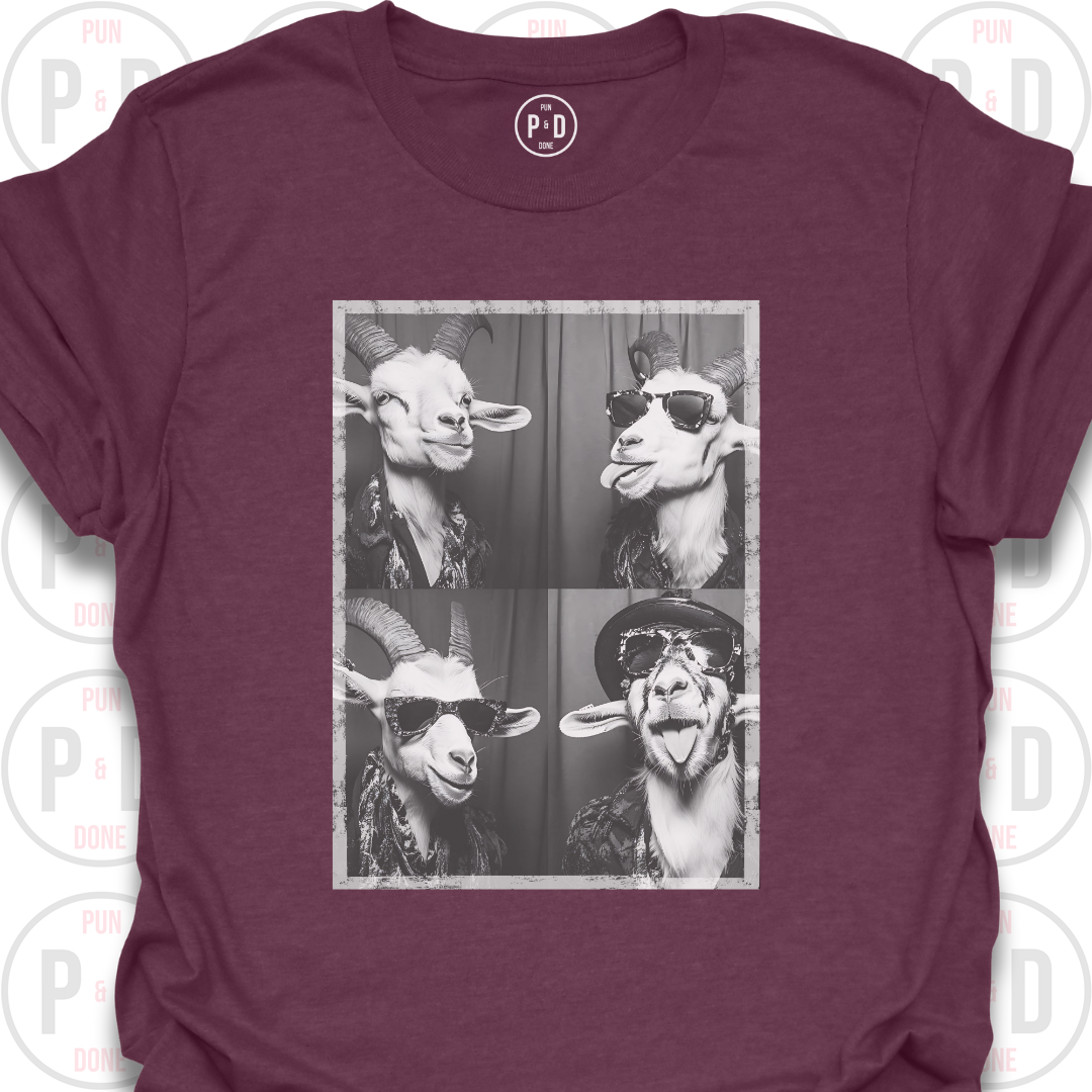 Retro Photobooth Goats, T-Shirt