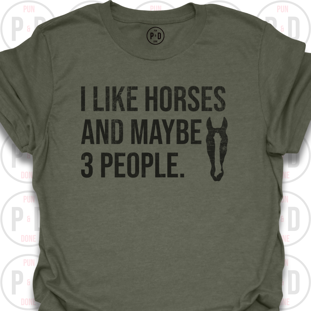 Horses and Maybe 3 People, 2D, T-Shirt (Distressed)