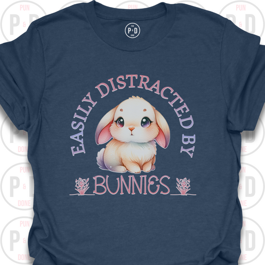 Easily Distracted by Bunnies, T-Shirt