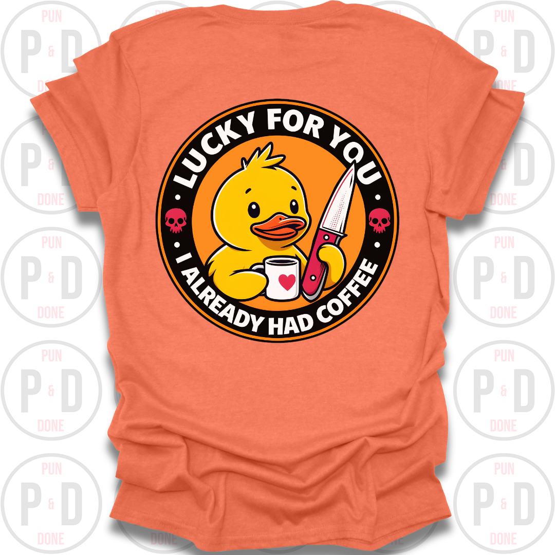 Lucky For You, Duck, T-Shirt (Front/Back)