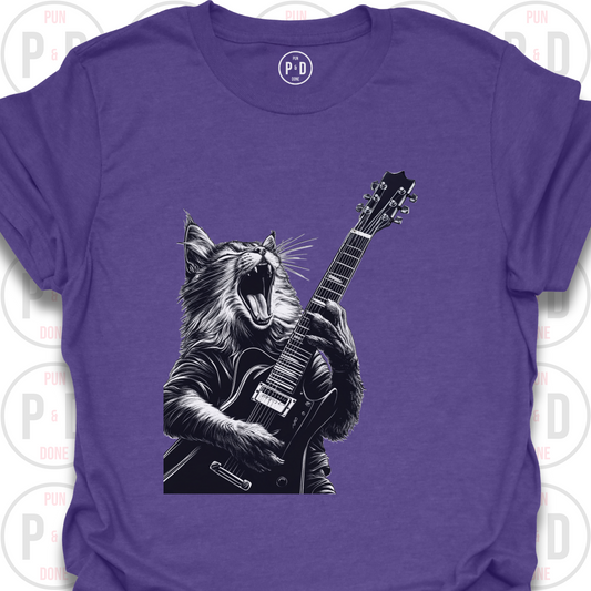 Guitar Hero Cat, T-Shirt
