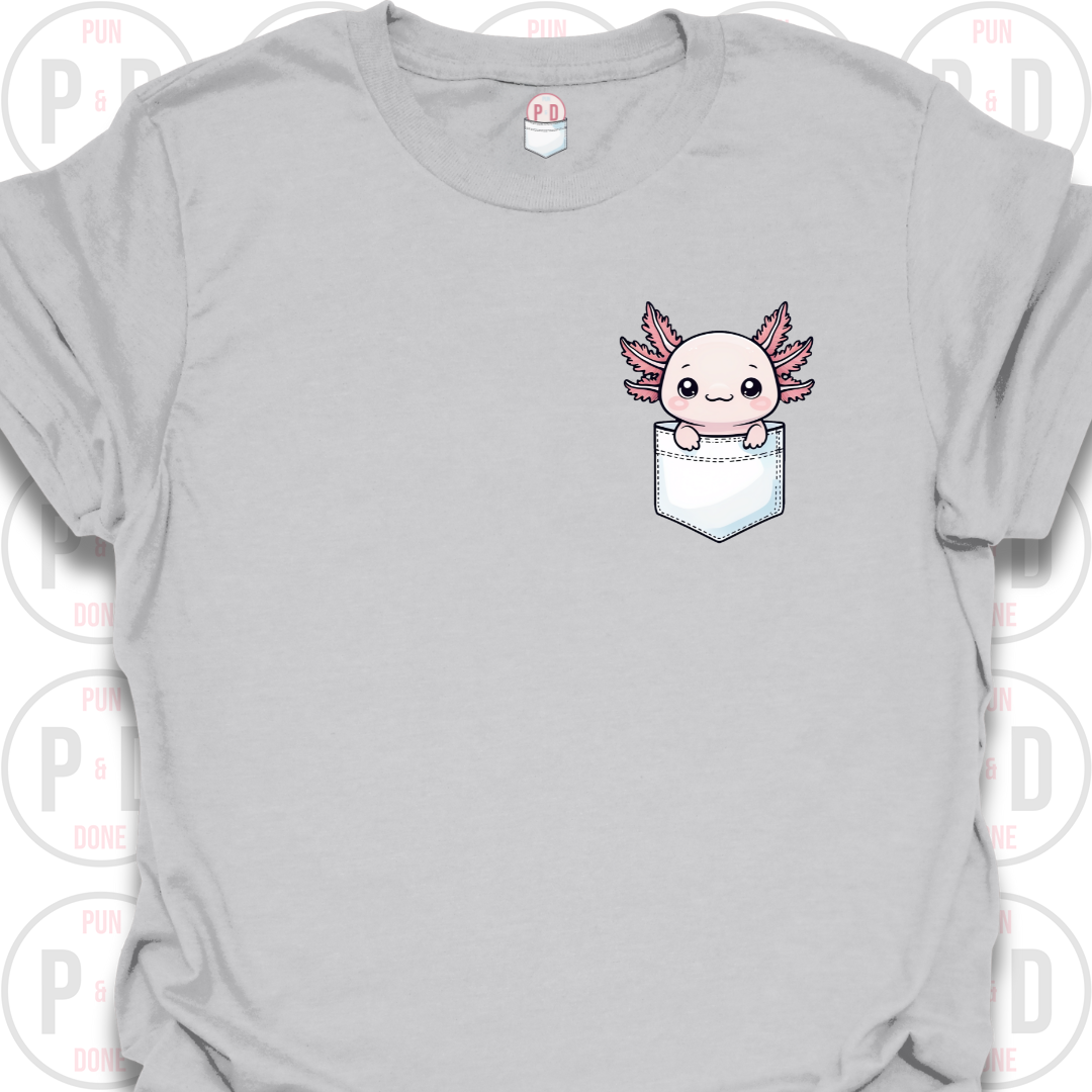 Peek-a-Boo Pocket, Axolotl, T-Shirt