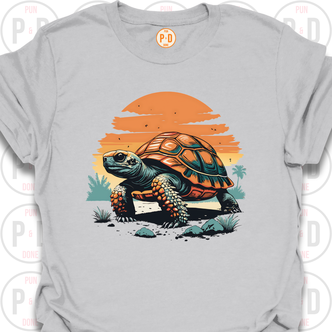 Tortoise Retro Sunset, T-Shirt