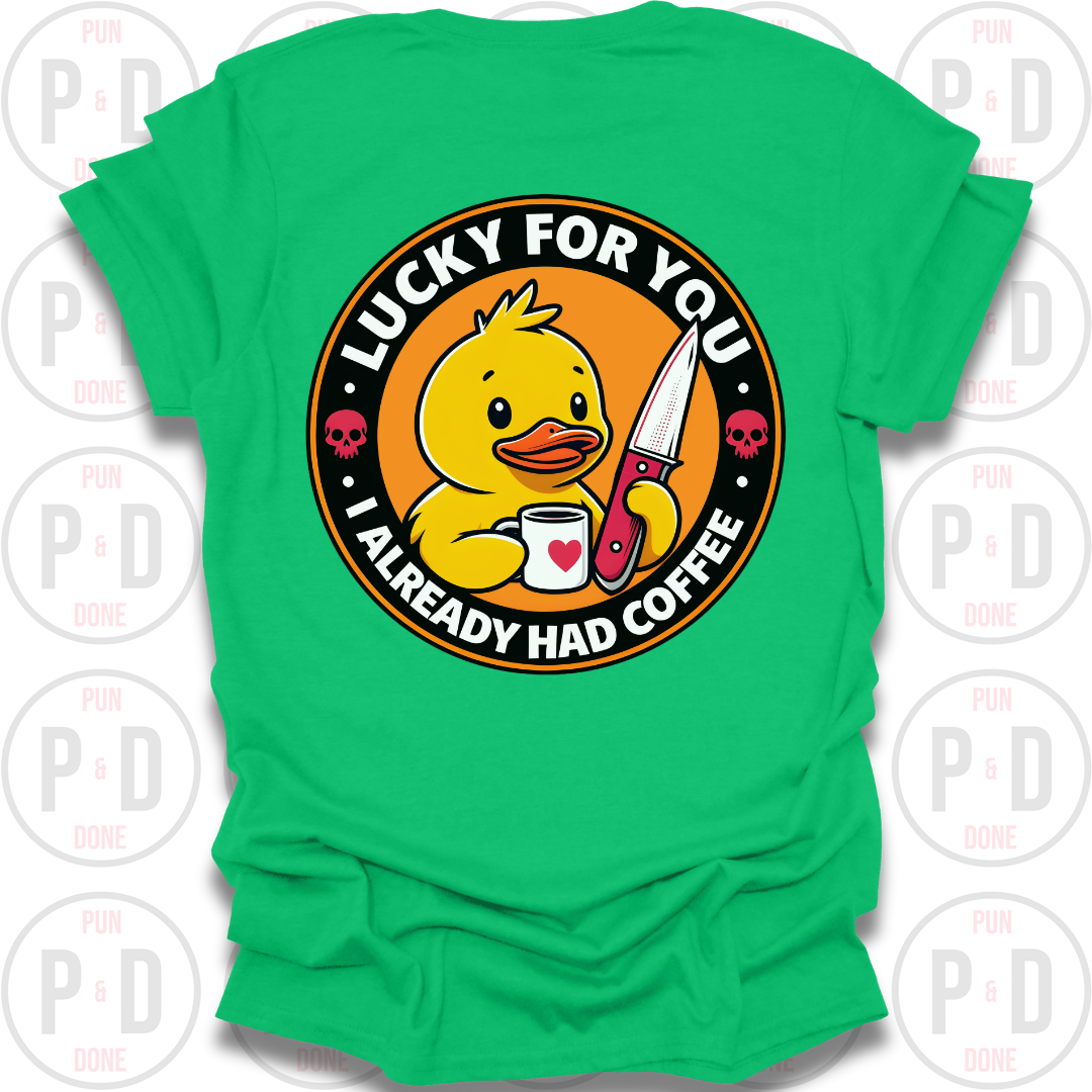 Lucky For You, Duck, T-Shirt (Front/Back)