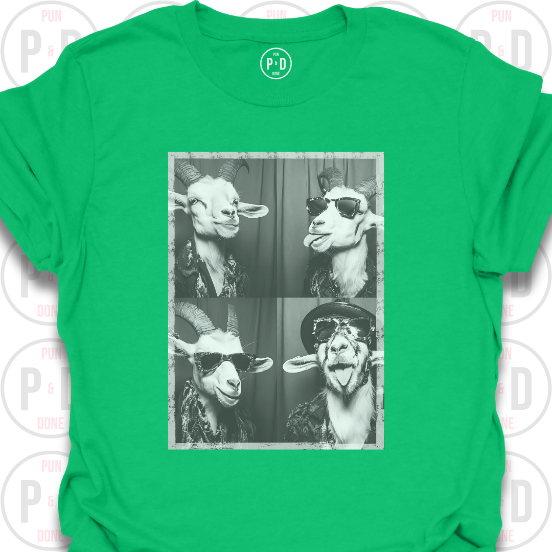 Retro Photobooth Goats, T-Shirt