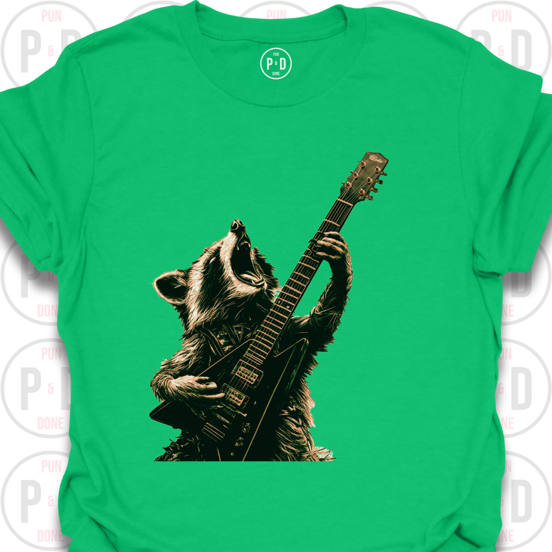 Guitar Hero Raccoon, T-Shirt