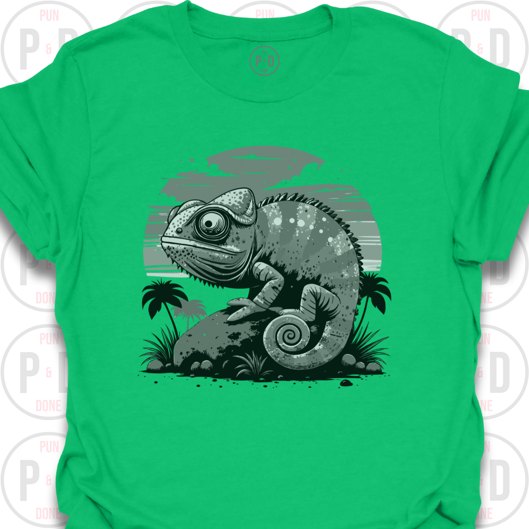 Chameleon Retro Sunset, T-Shirt