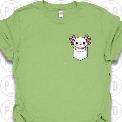 Peek-a-Boo Pocket, Axolotl, T-Shirt